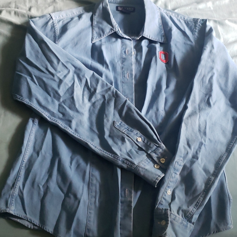 Ohio State Block O Denim Lands End Top